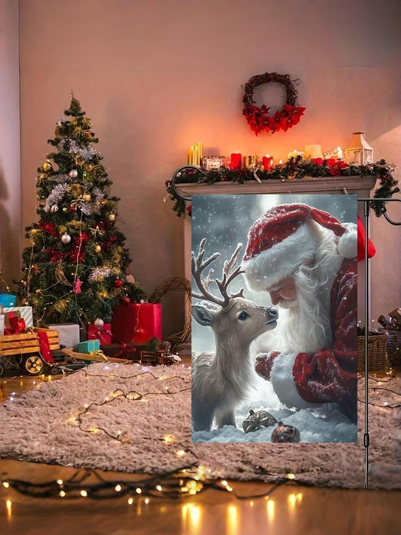 Custom Christmas Outdoor Garden Flag（Not lnclude Flagpole）